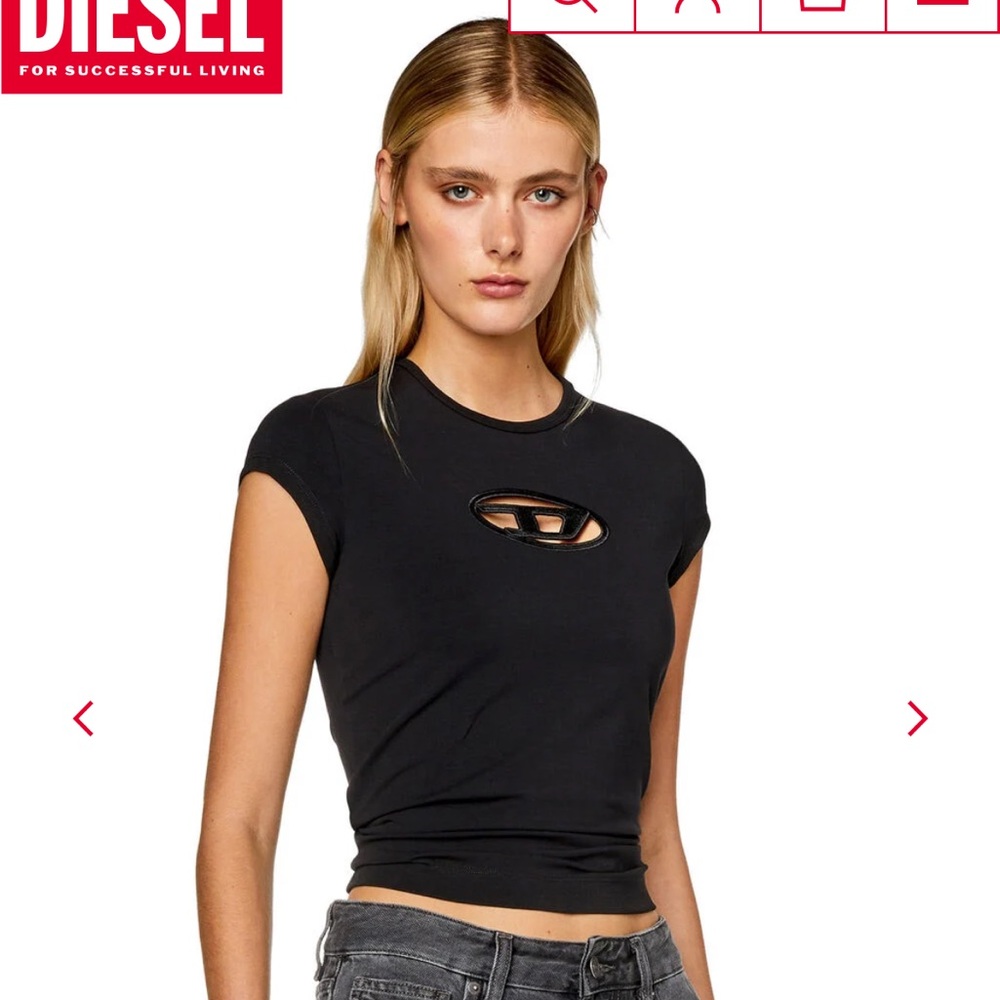 Diesel T Angie Cut Out Shirt